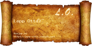 Lepp Ottó névjegykártya